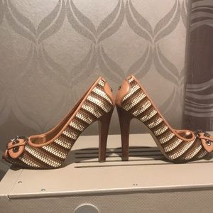 BCBG peek-a-boo heels